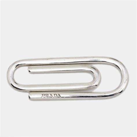 prada sterling silver paperclip grailed|prada paperclip.